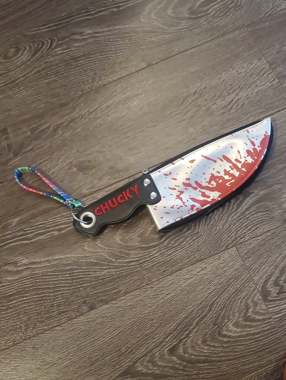 Spirit Halloween X Chucky Bloody Knife Wristlet Bag Wallet Horror Halloween